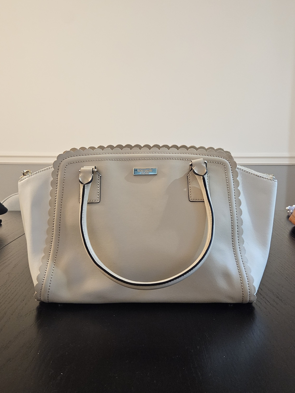 Kate Spade Cream Scalloped Handbag